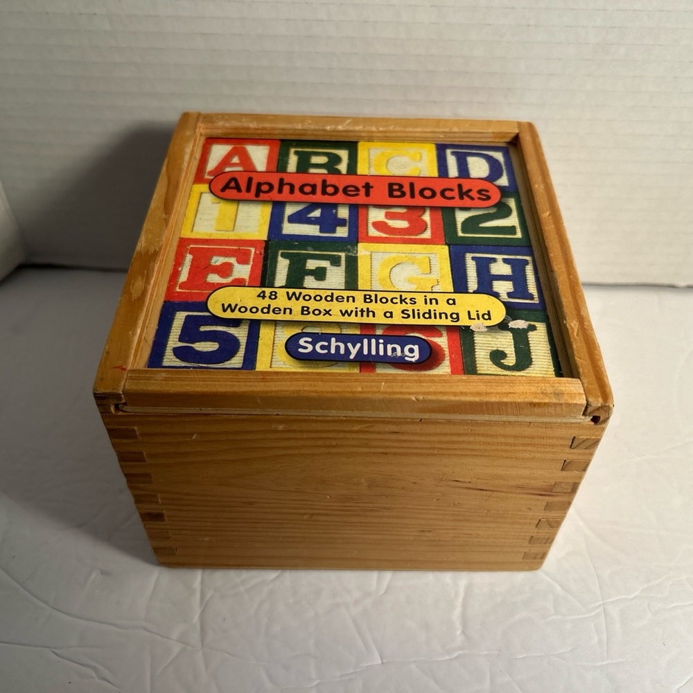 Schylling Alphabet Blocks Wooden Set